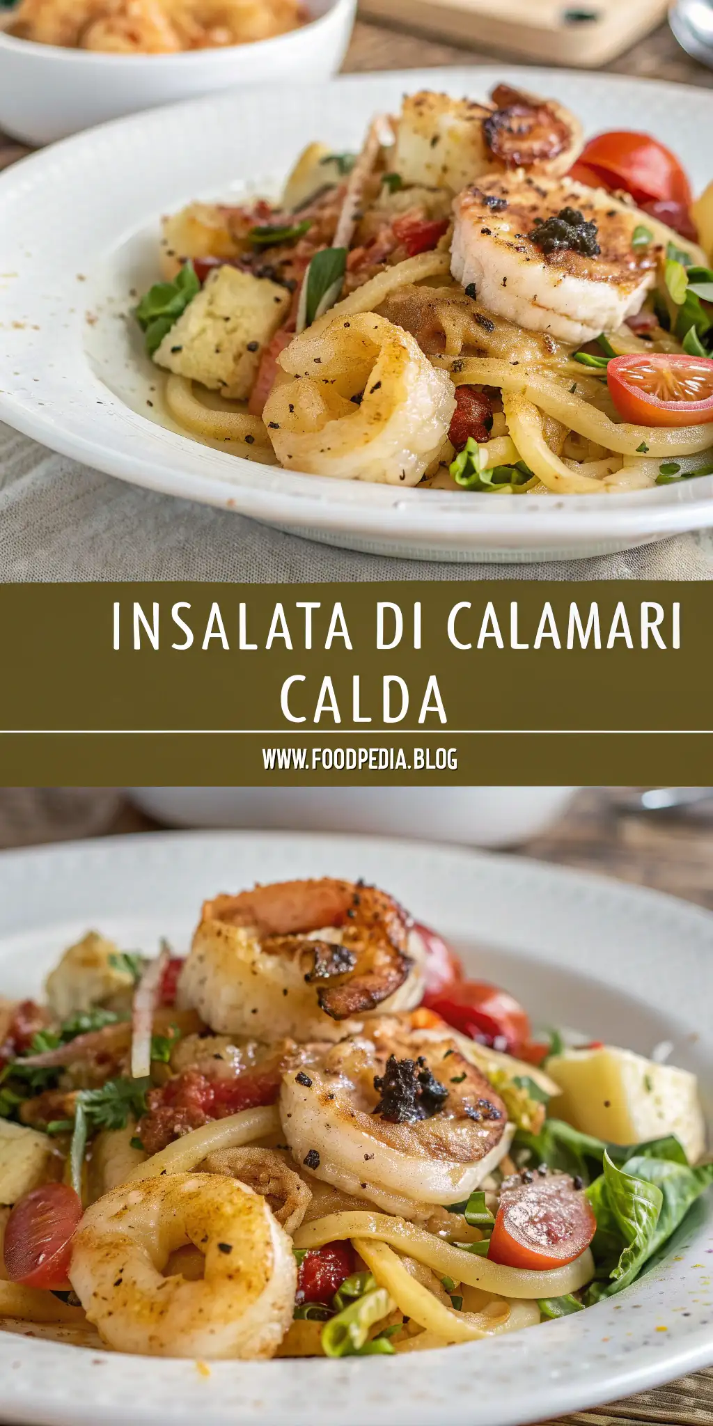 Pinterest image 1 for Insalata di Calamari Calda