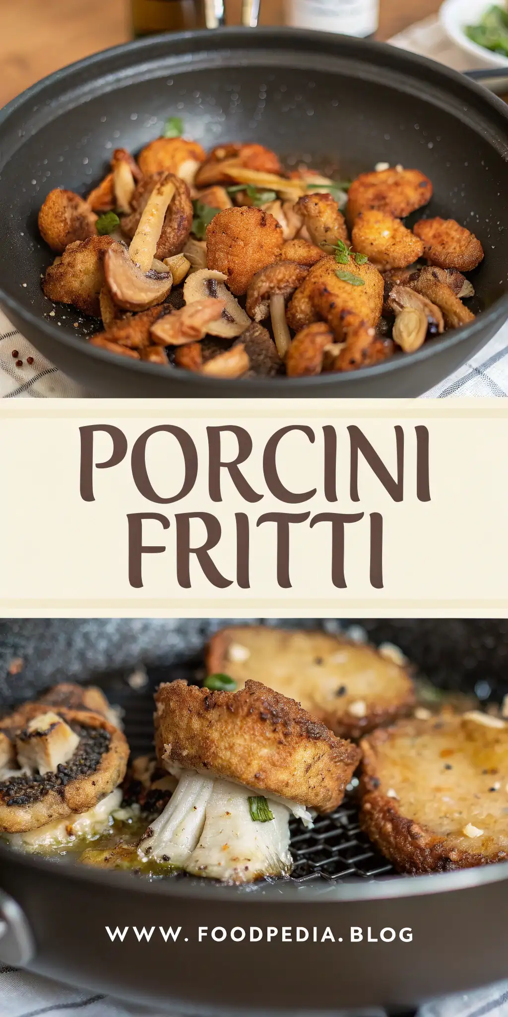 Pinterest image 2 for Porcini Fritti in Friggitrice ad Aria