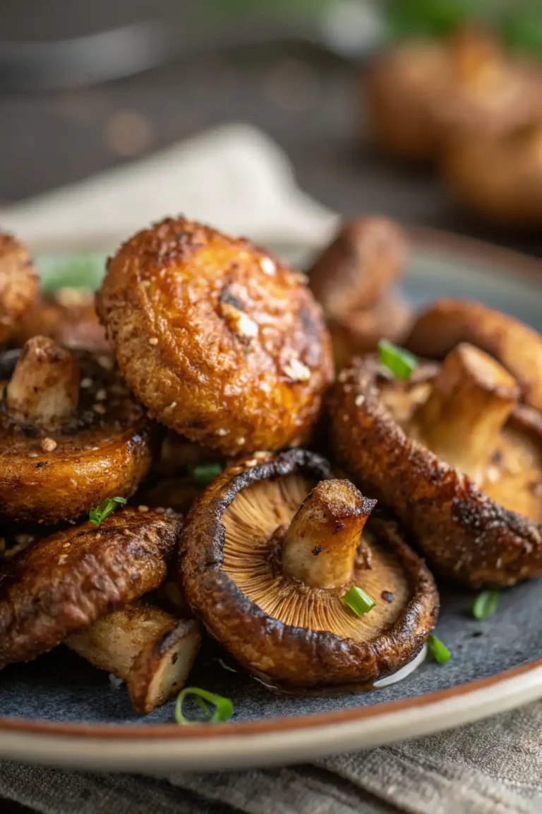 A delicious plate of Funghi Shiitake Fritti in Friggitrice ad Aria