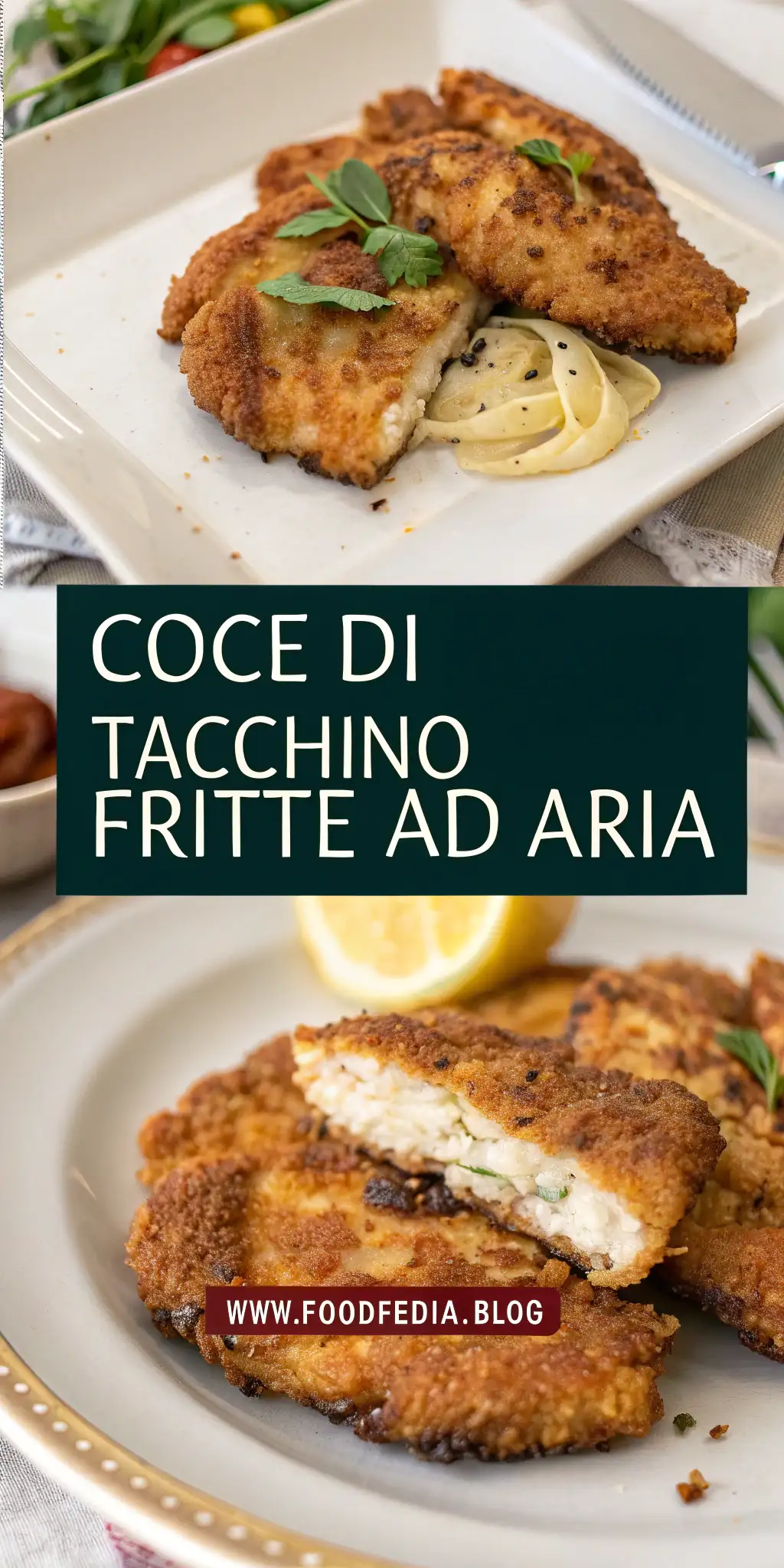 Pinterest image 2 for Cosce di Tacchino Fritte ad Aria