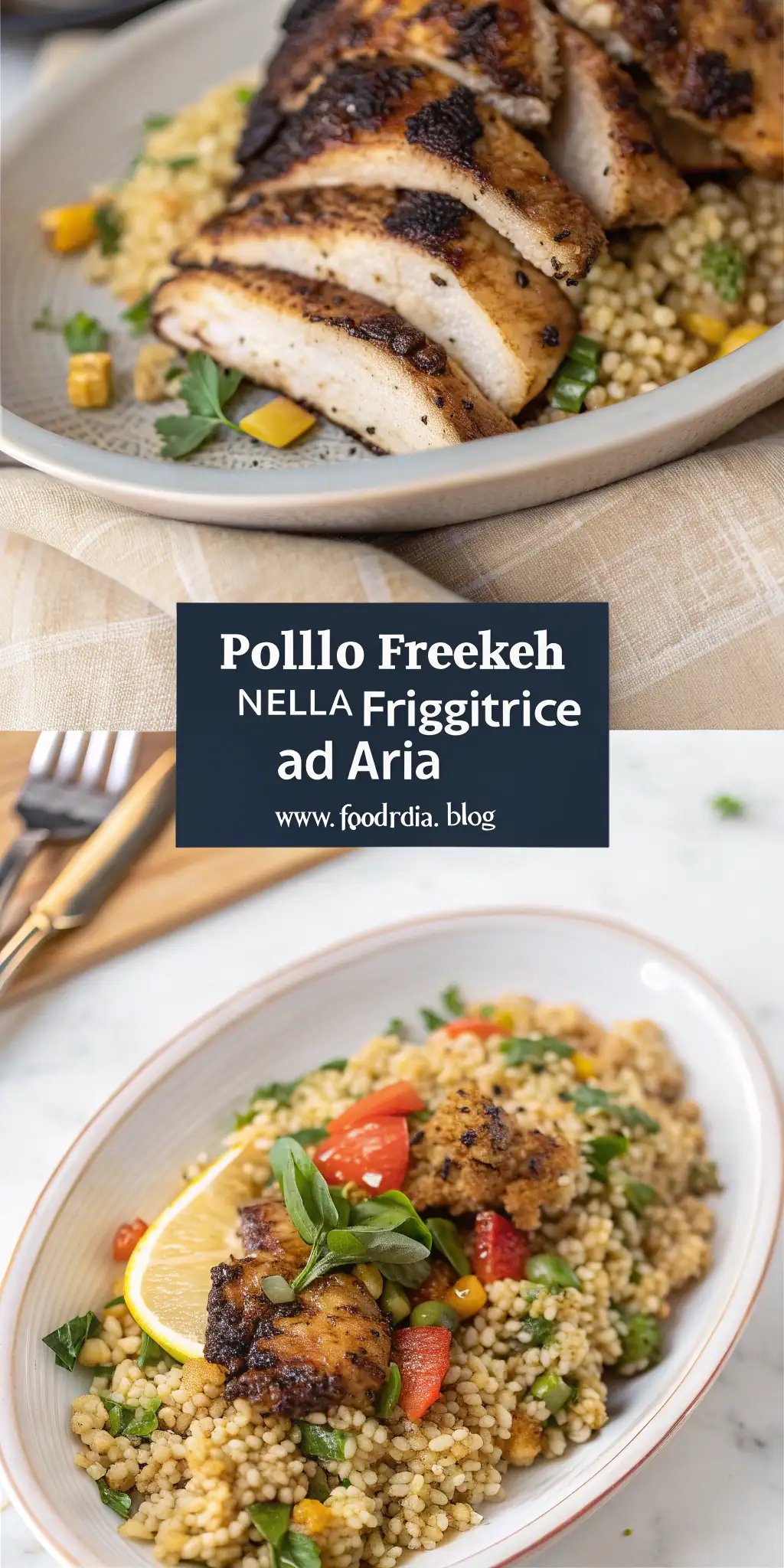 Pinterest image 2 for Pollo Freekeh nella Friggitrice ad Aria