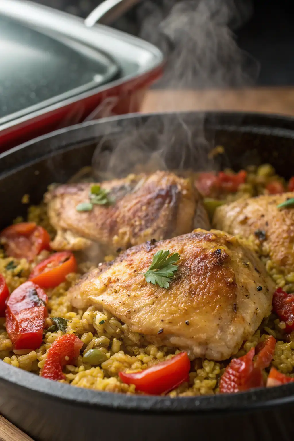 A delicious plate of Pollo Freekeh nella Friggitrice ad Aria