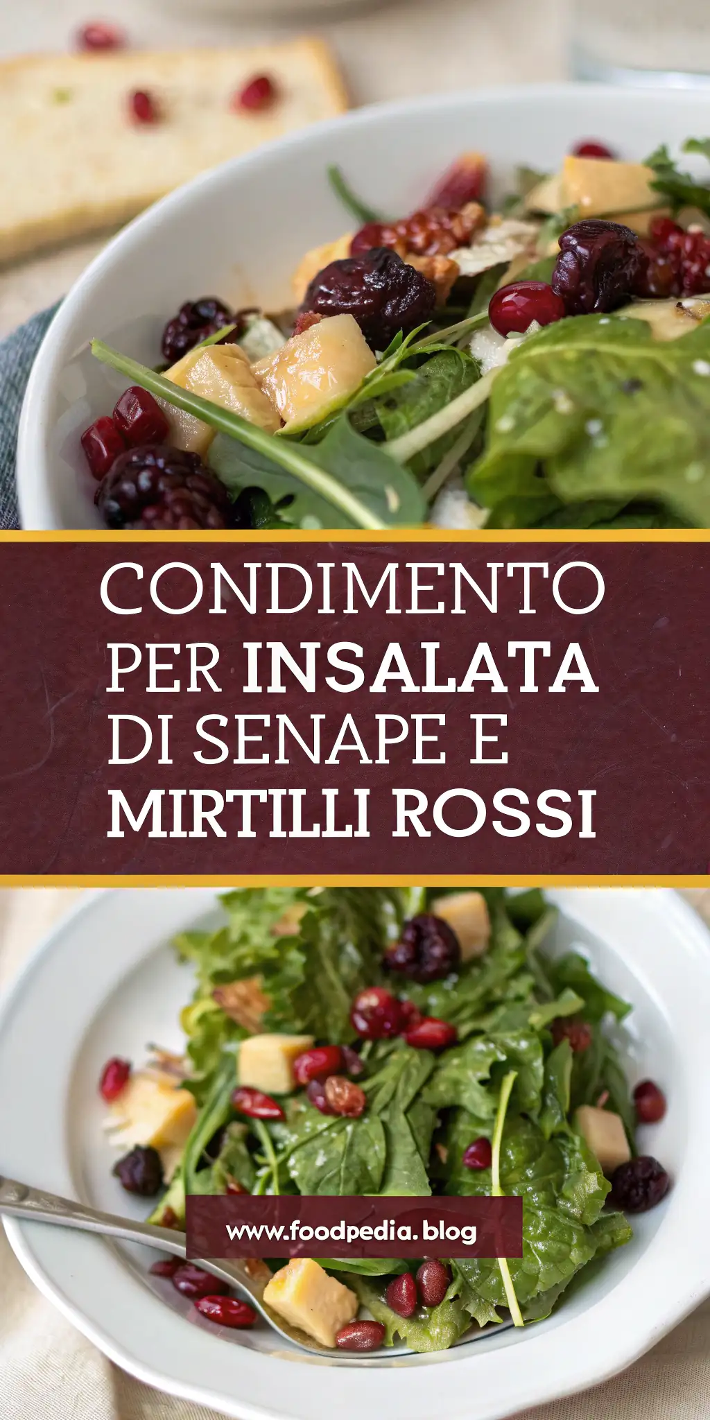 Pinterest image 1 for Condimento per Insalata di Senape e Mirtilli Rossi