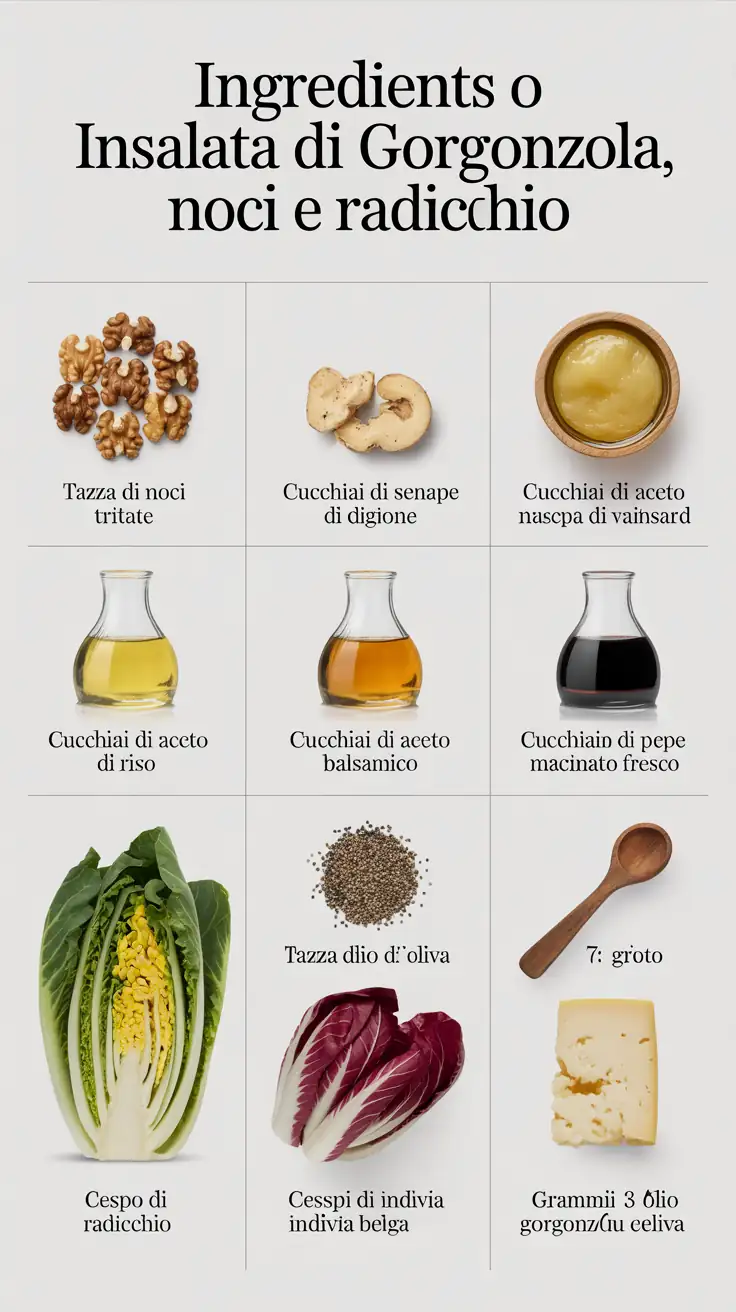 Ingredients for Insalata di Gorgonzola, Noci e Radicchio