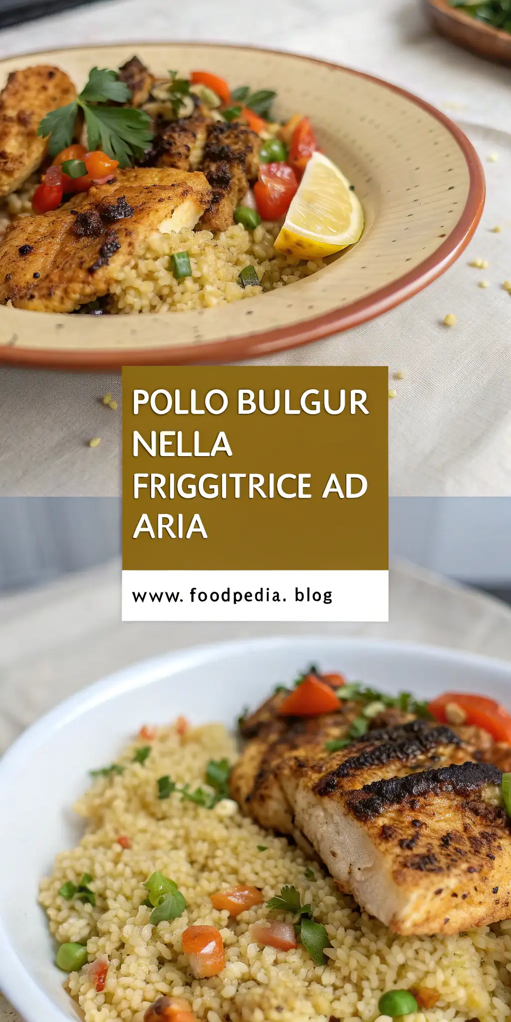 Pinterest image 2 for Pollo Bulgur nella Friggitrice ad Aria