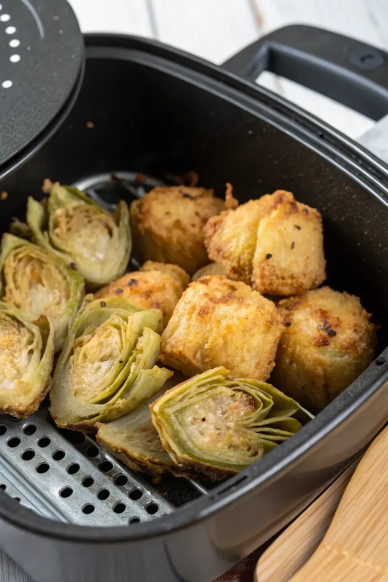 A delicious plate of Cuori di Palma Fritti in Friggitrice ad Aria