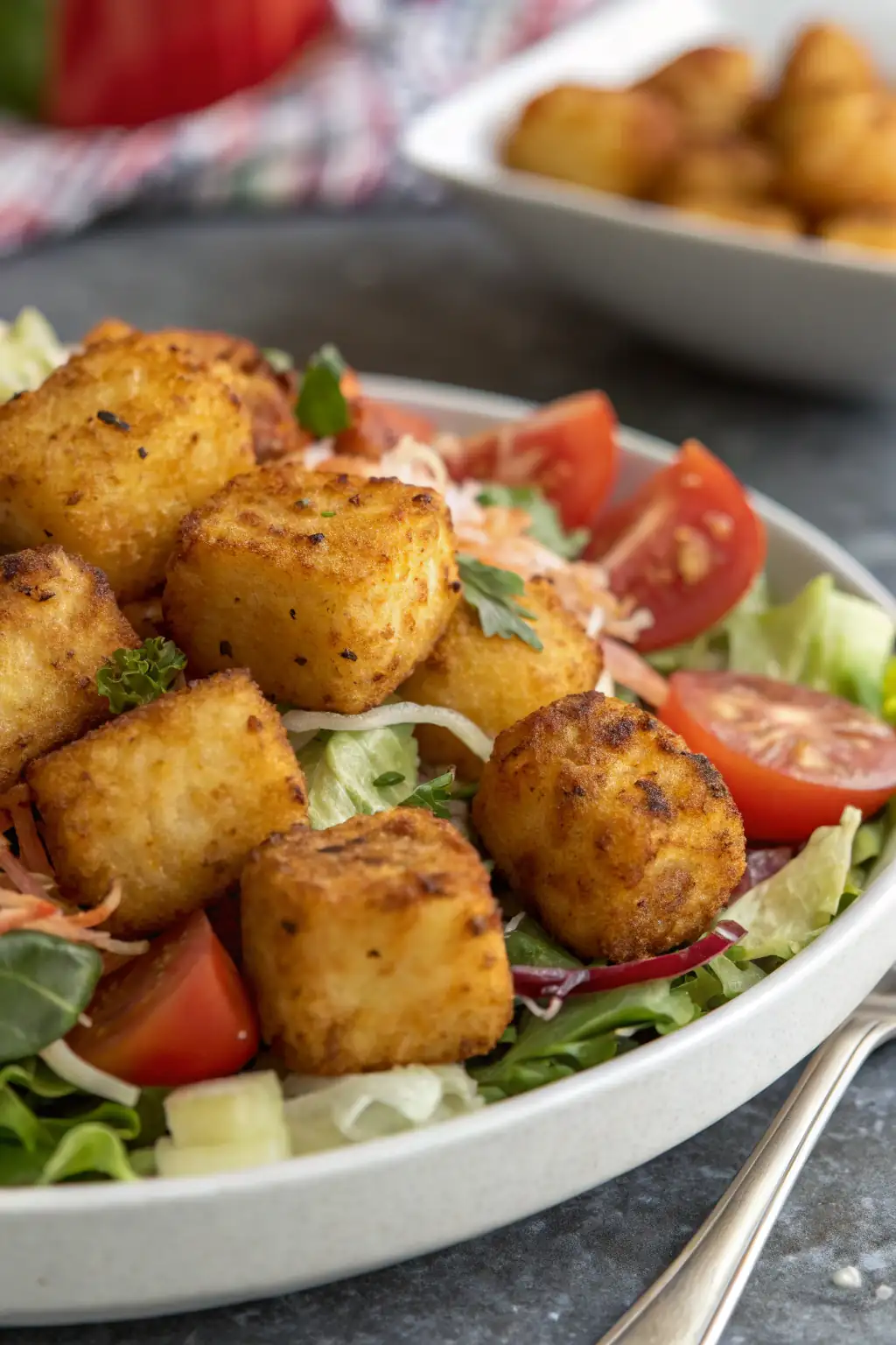 A delicious plate of Insalata di Patate Tater Tot alla Tedesca