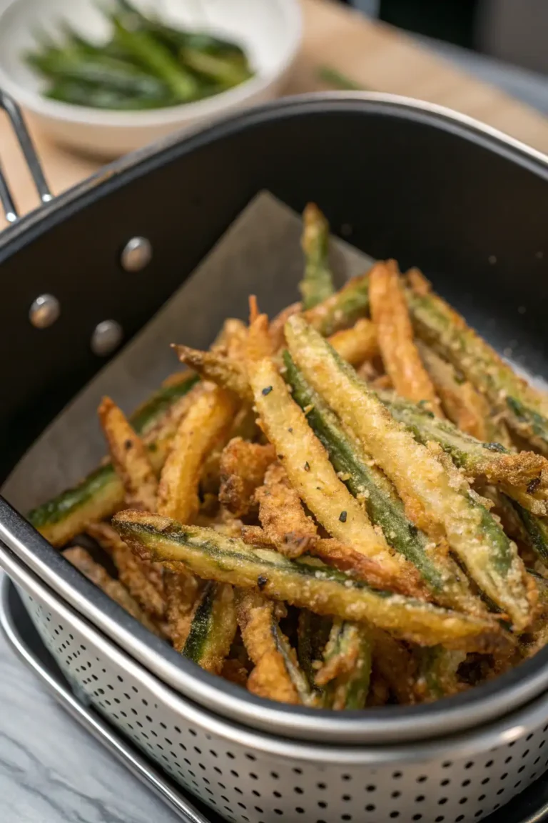 A delicious plate of Ramps Fritti in Friggitrice ad Aria