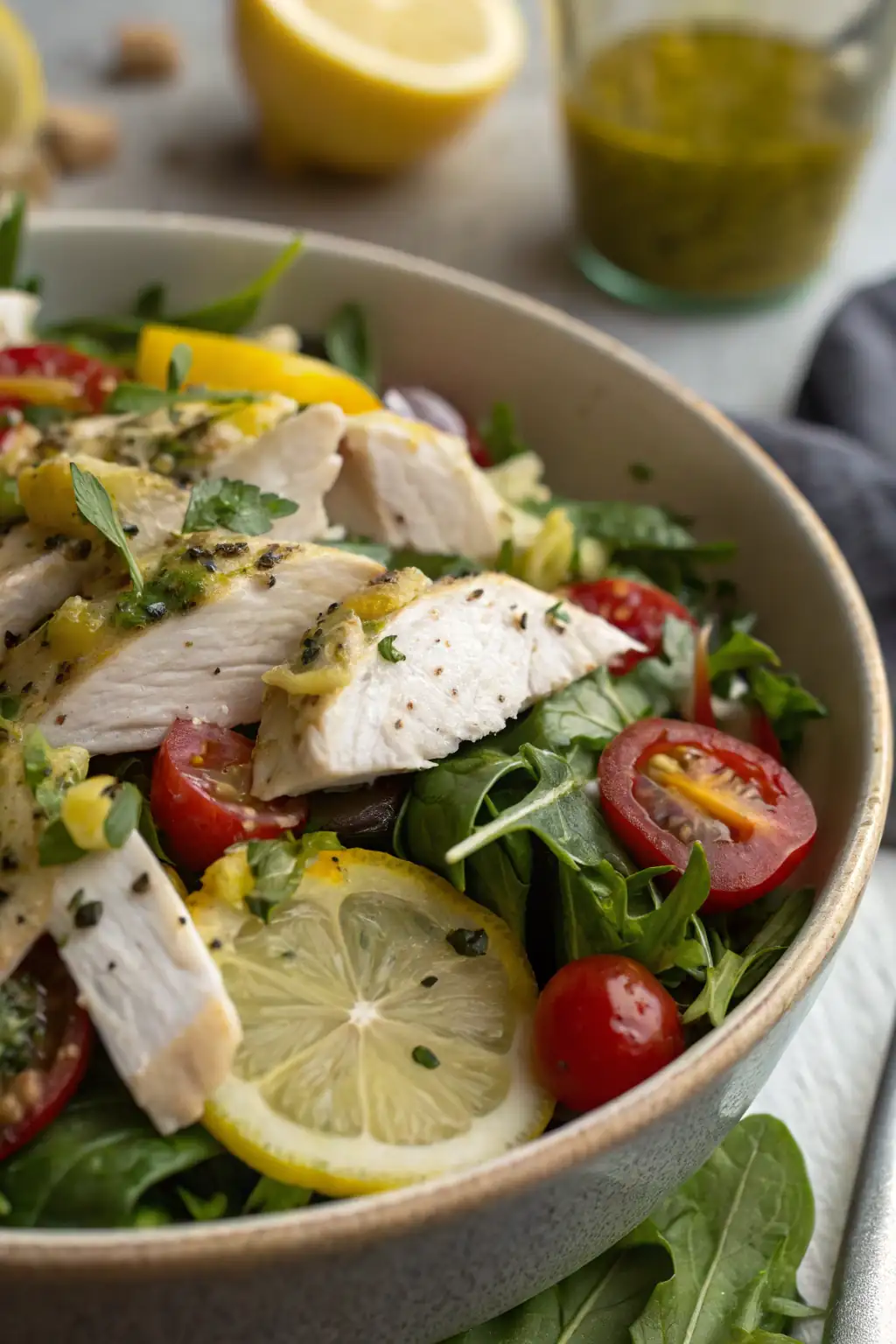A delicious plate of Insalata di Pollo al Limone Nero