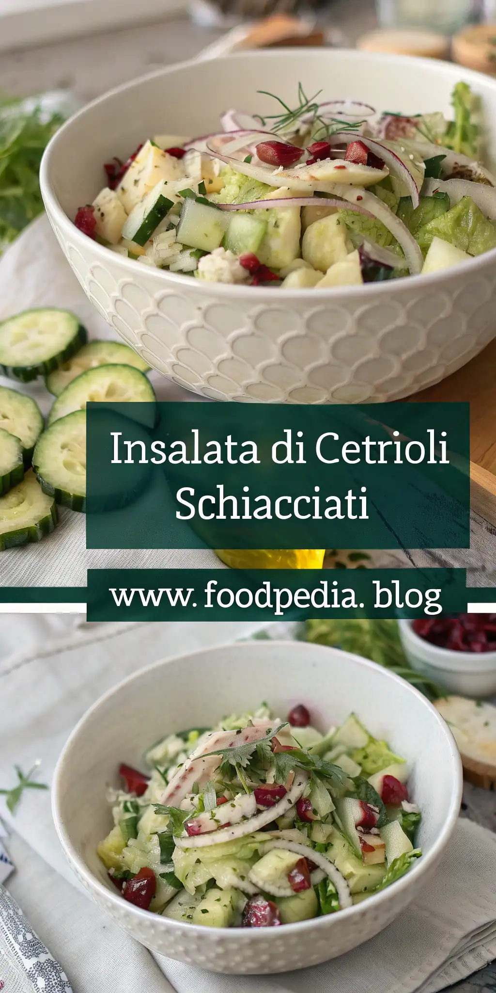 Pinterest image 2 for Insalata di Cetrioli Schiacciati