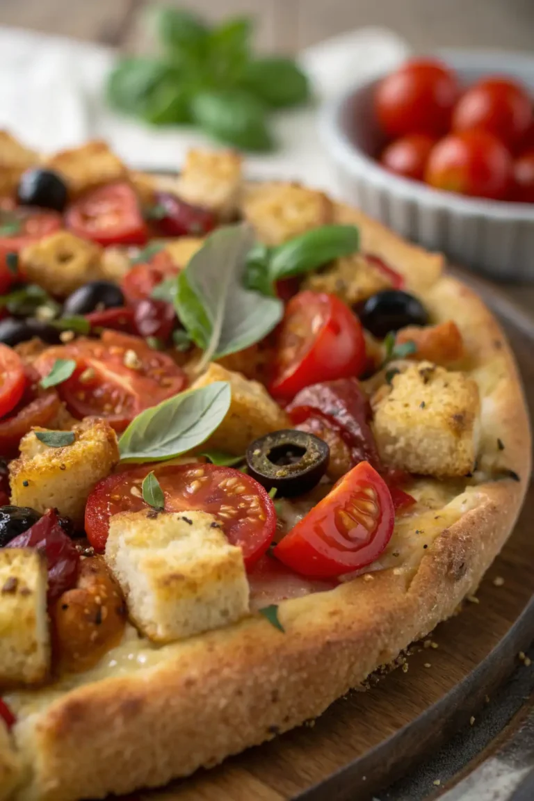 A delicious plate of Focaccia Panzanella