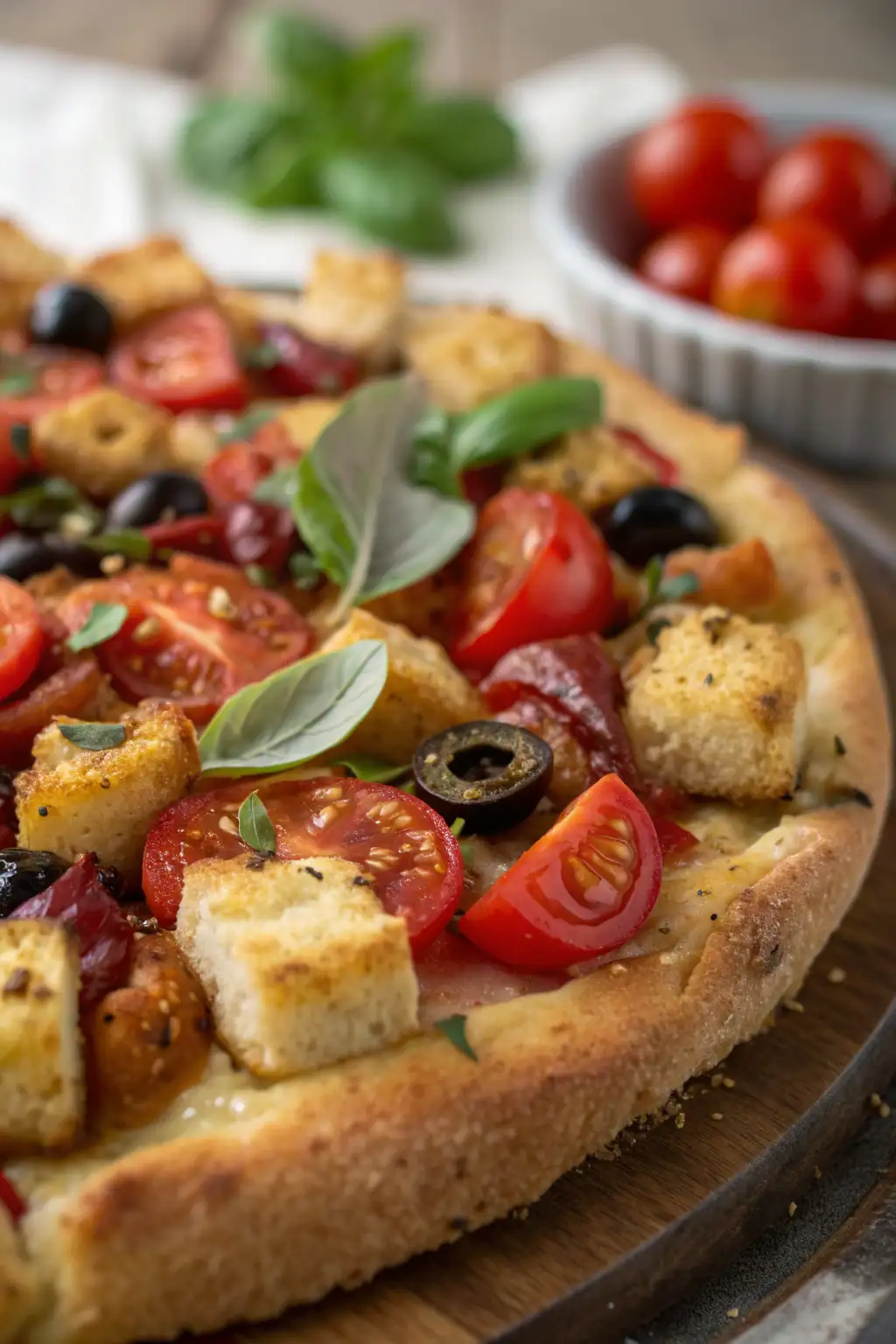 A delicious plate of Focaccia Panzanella