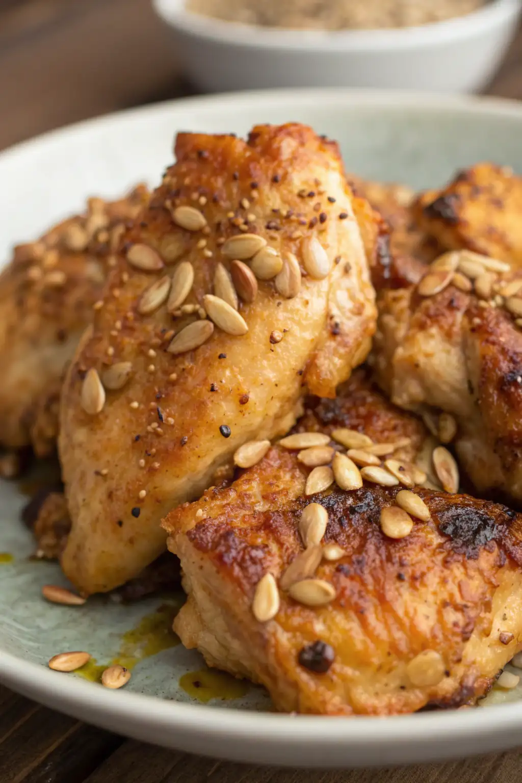 A delicious plate of Pollo con Semi di Girasole in Friggitrice ad Aria