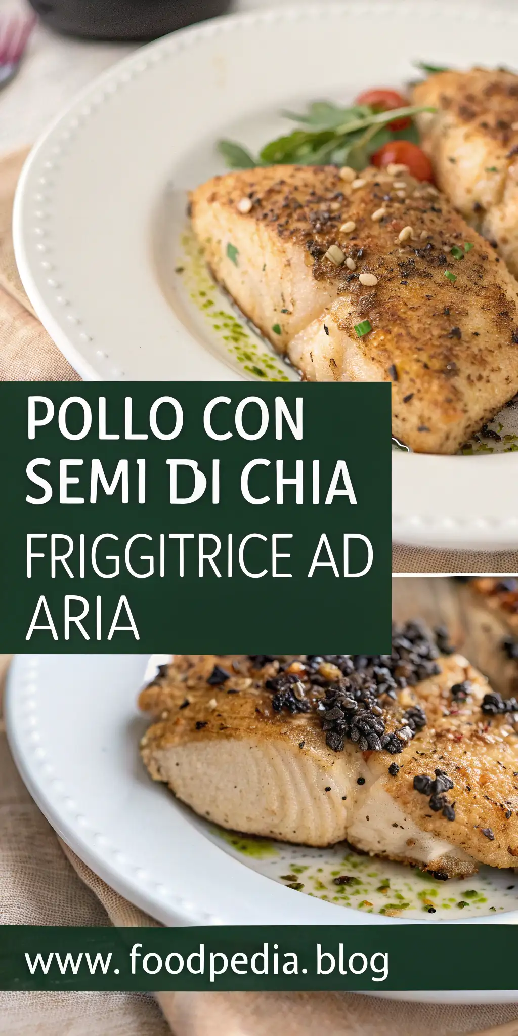 Pinterest image 2 for Pollo con Semi di Chia in Friggitrice ad Aria