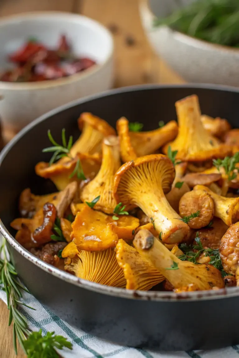 A delicious plate of Chanterelles in Friggitrice ad Aria