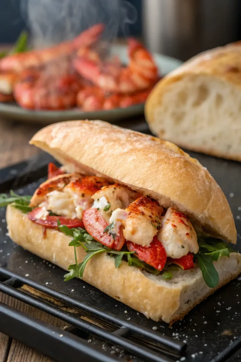 A delicious plate of Panini di Aragosta Fatti con la Friggitrice ad Aria