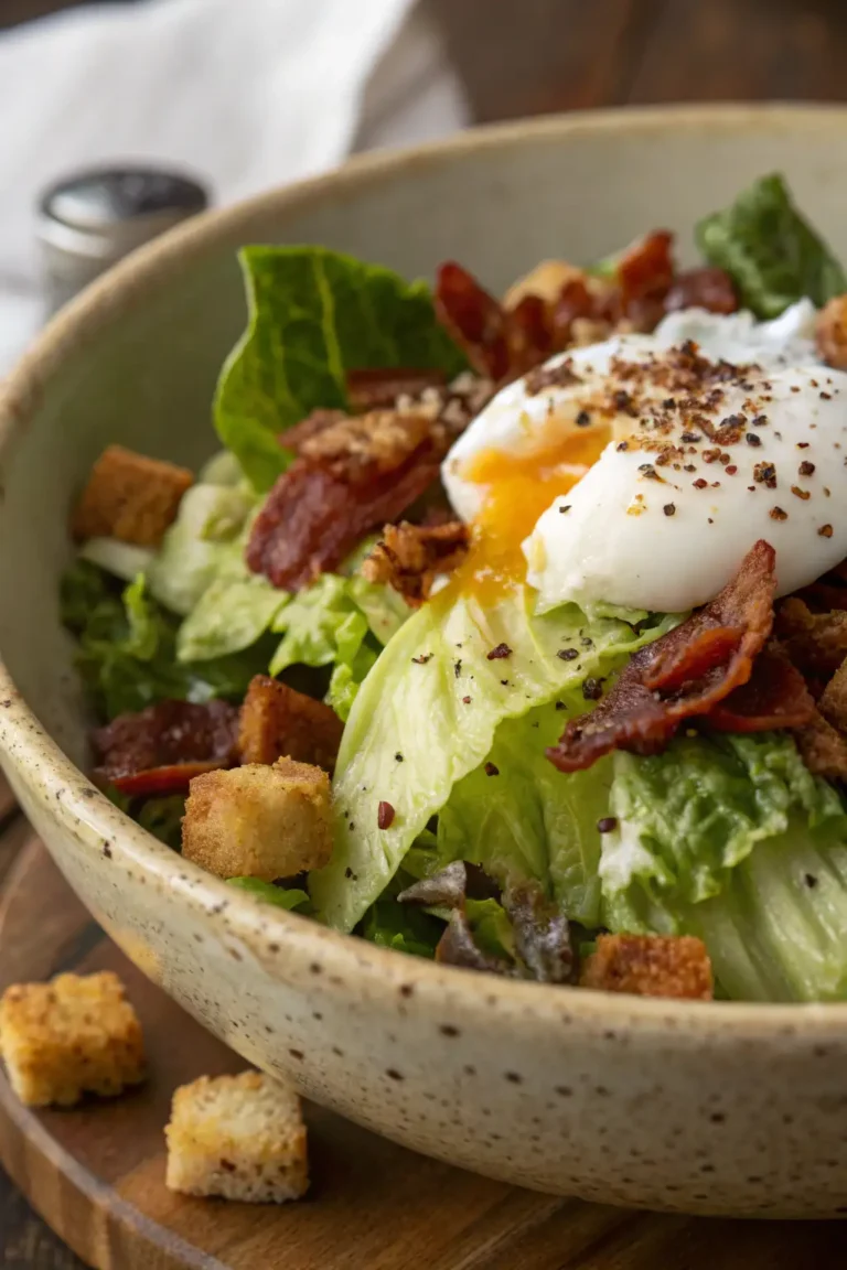 A delicious plate of Insalata Lyonnaise di Chef John