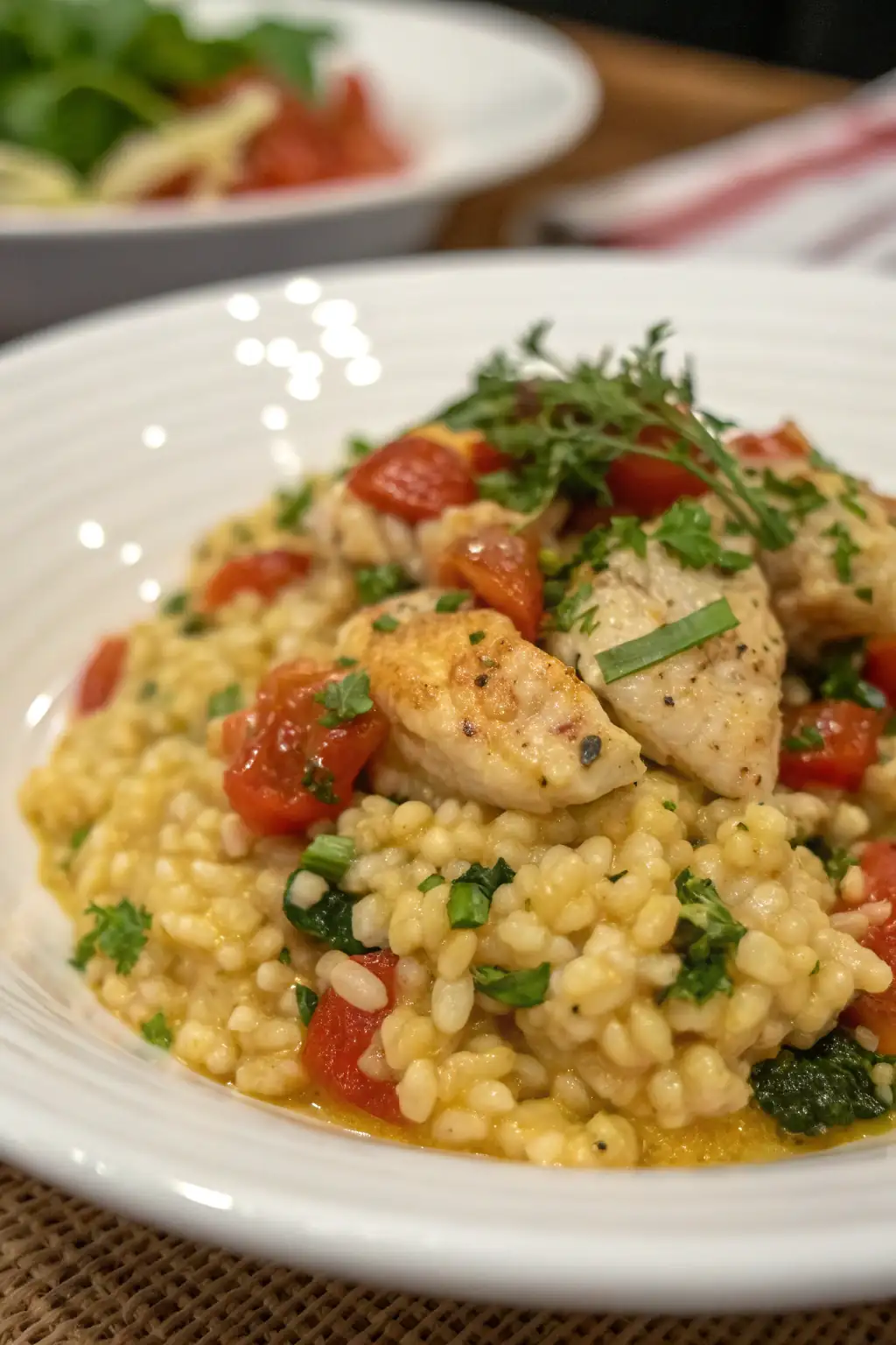 A delicious plate of Pollo e Miglio nella Friggitrice ad Aria