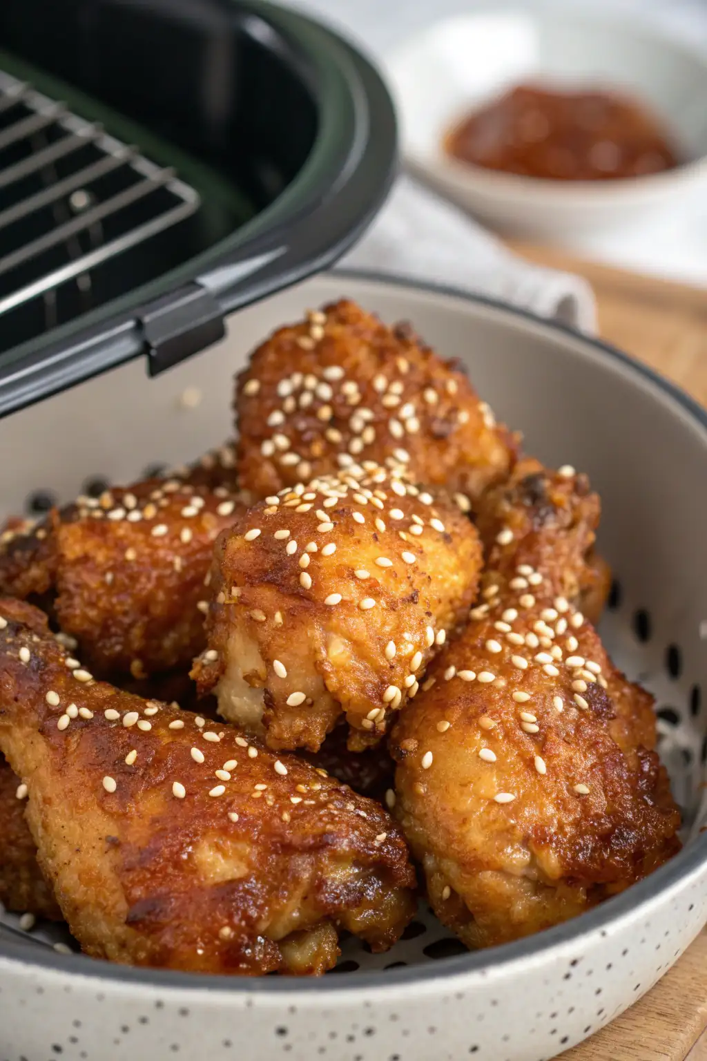 A delicious plate of Pollo ai Semi di Sesamo in Friggitrice ad Aria
