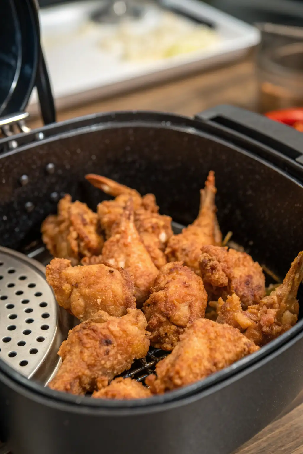 A delicious plate of Ali di Coniglio Fritte in Friggitrice ad Aria