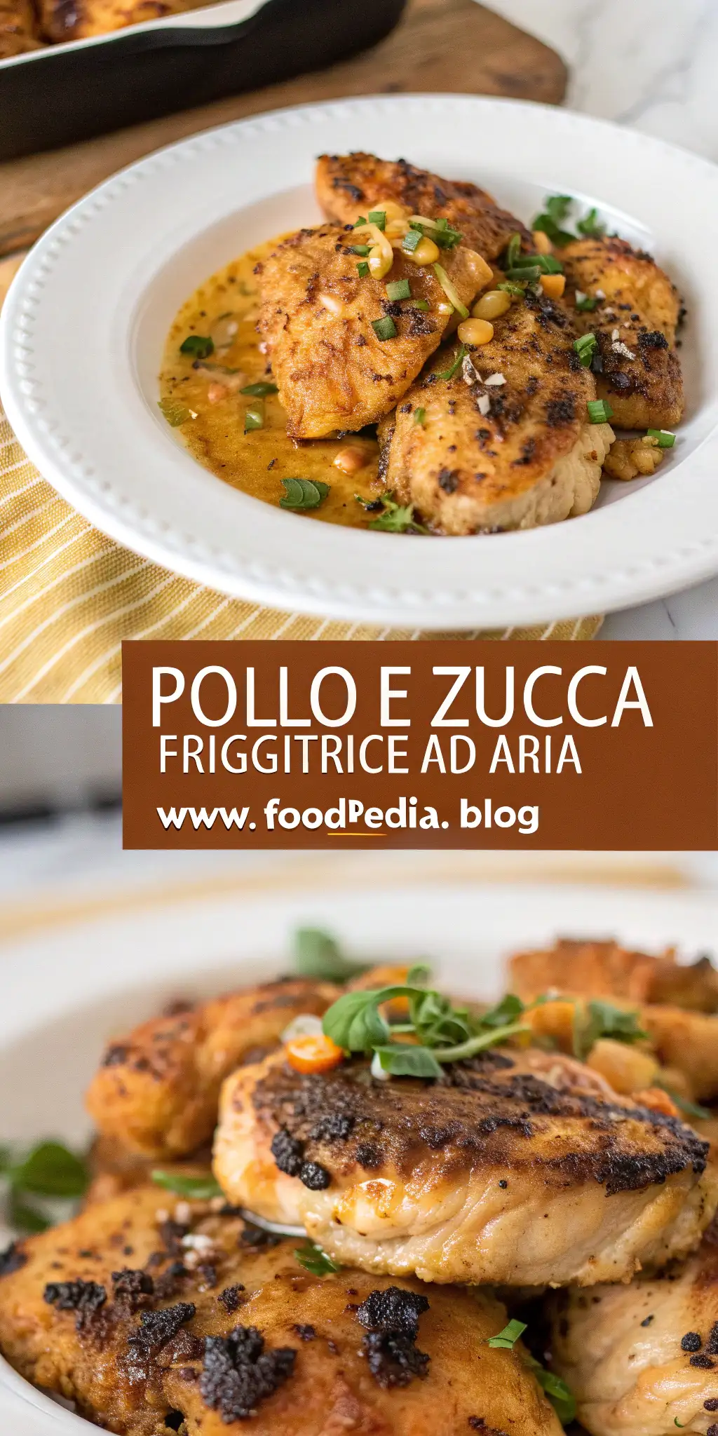 Pinterest image 2 for Pollo e Zucca in Friggitrice ad Aria