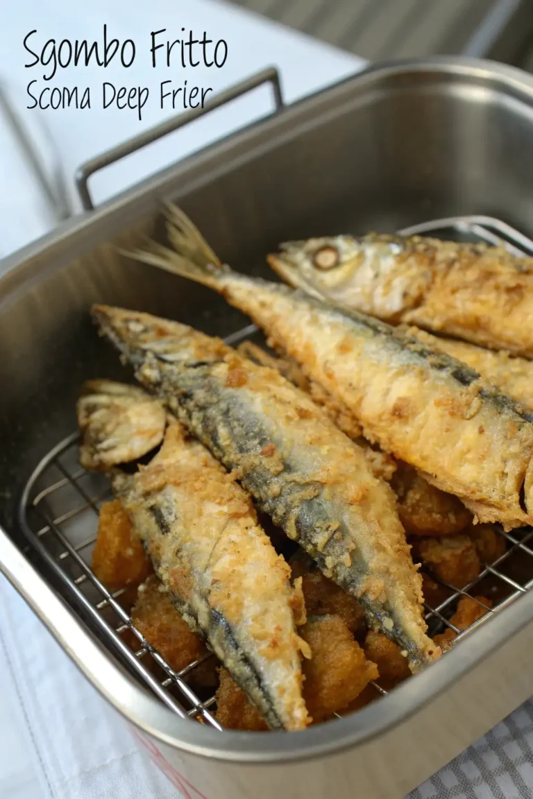 A delicious plate of Sgombro Fritto in Friggitrice ad Aria