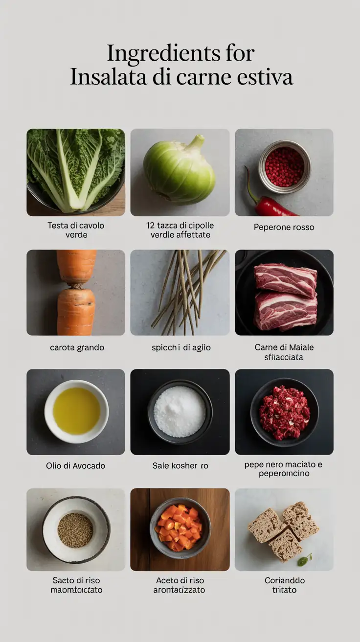 Ingredients for Insalata di Carne Estiva