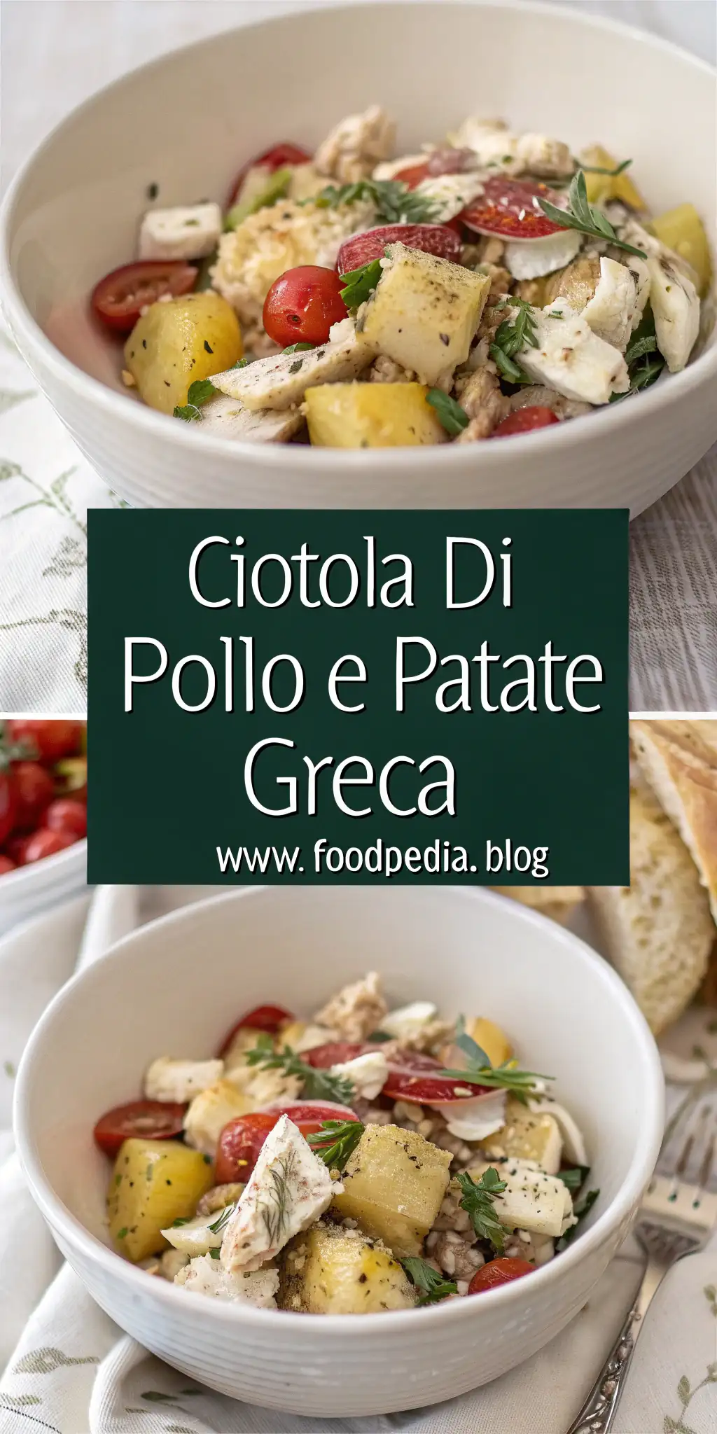 Pinterest image 2 for Ciotola di Pollo e Patate Greca