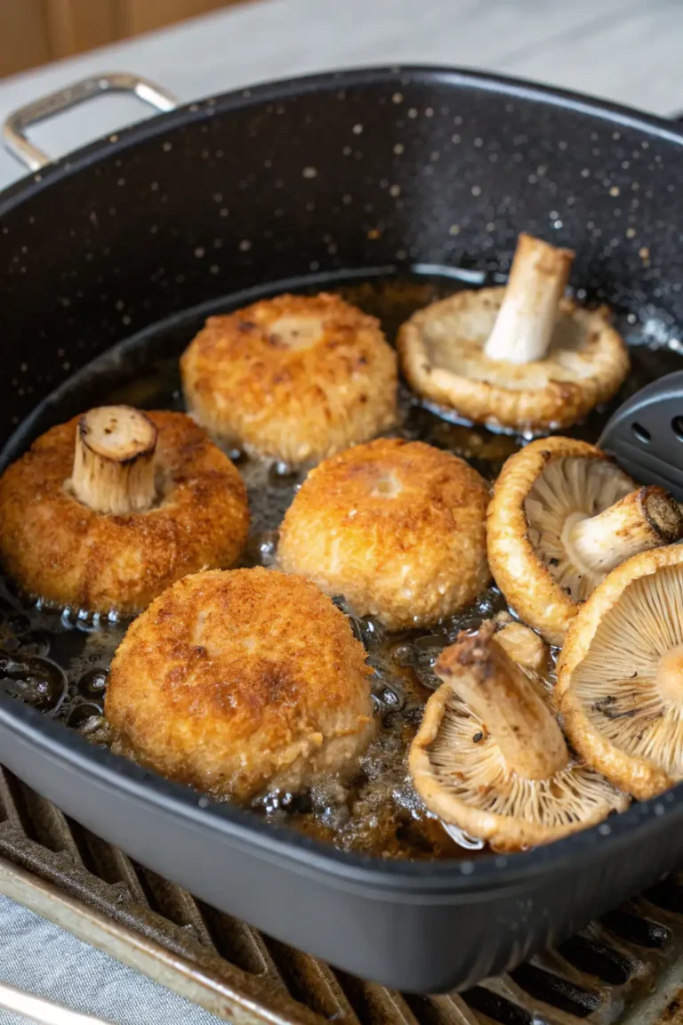 A delicious plate of Funghi Lion's Mane in Friggitrice ad Aria
