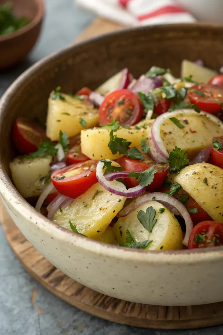 A delicious plate of Insalata di Patate in Stile Armeno