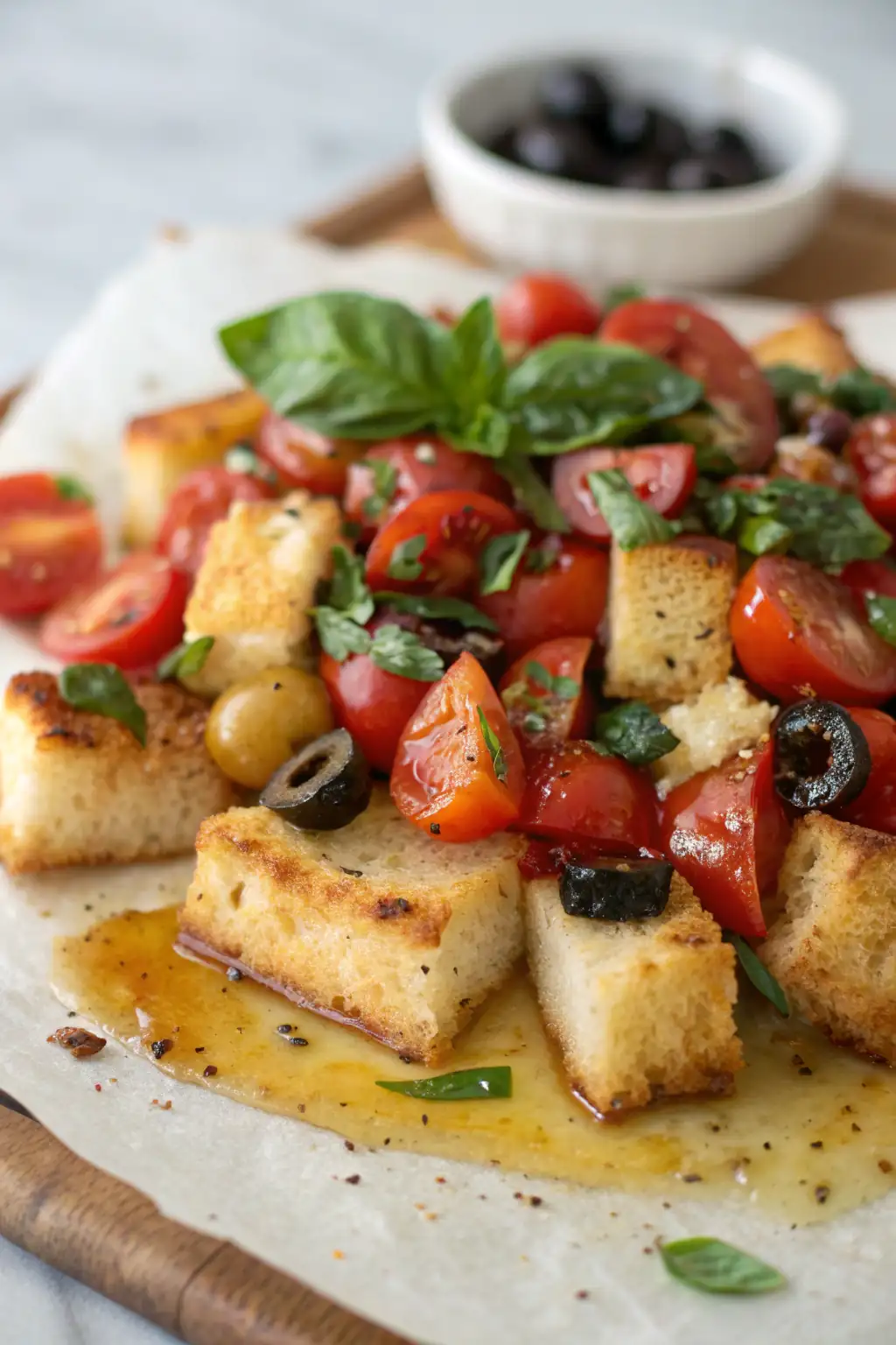 A delicious plate of Focaccia Panzanella