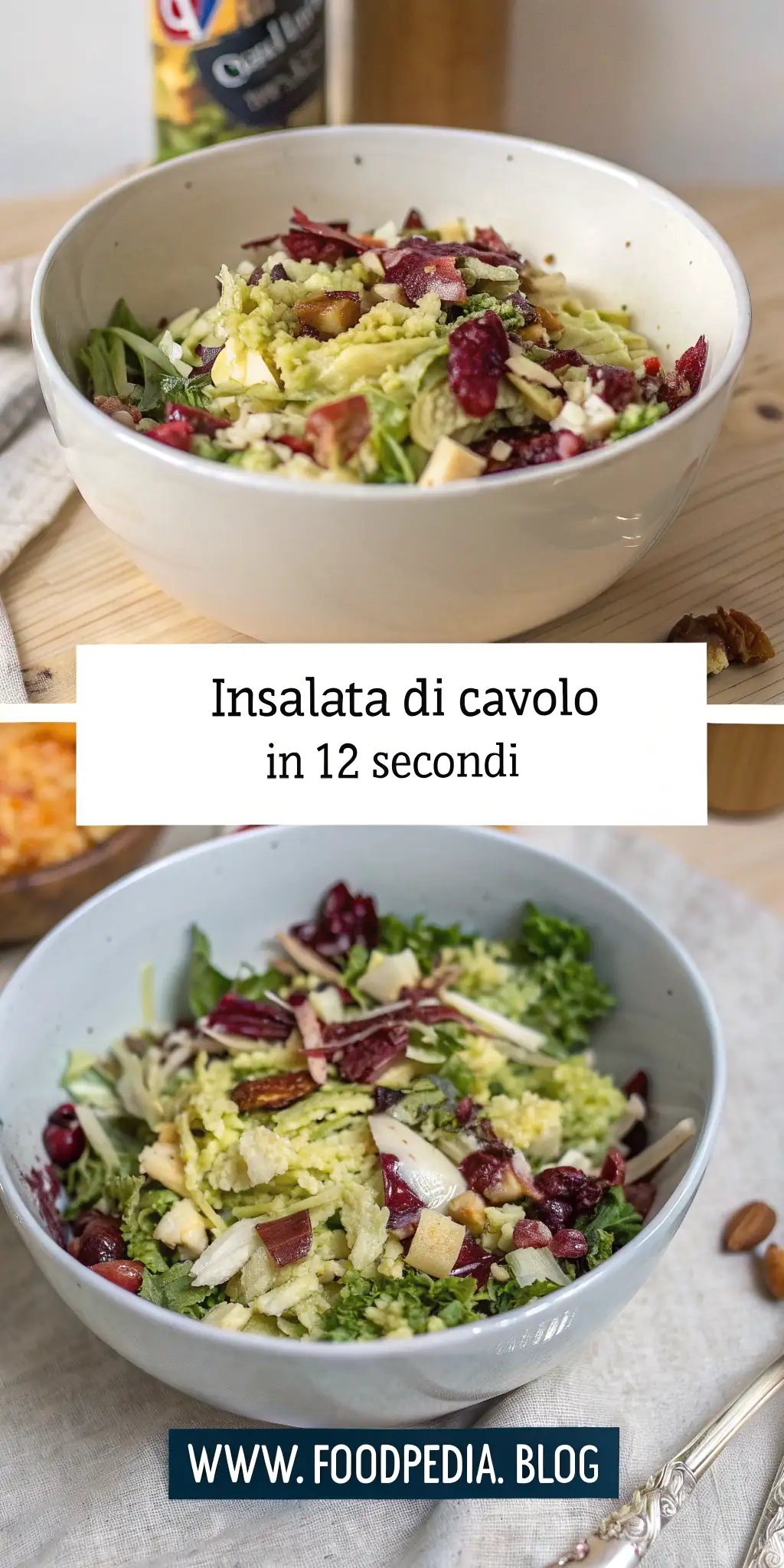 Pinterest image 2 for Insalata di Cavolo in 12 Secondi