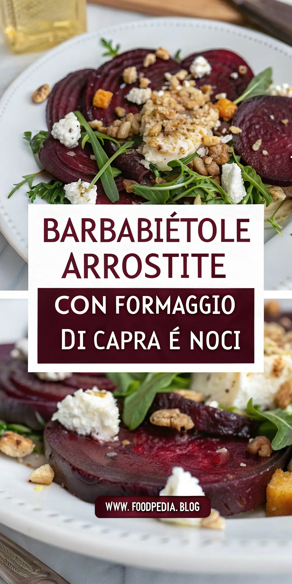 Pinterest image 1 for Barbabietole Arrostite con Formaggio di Capra e Noci