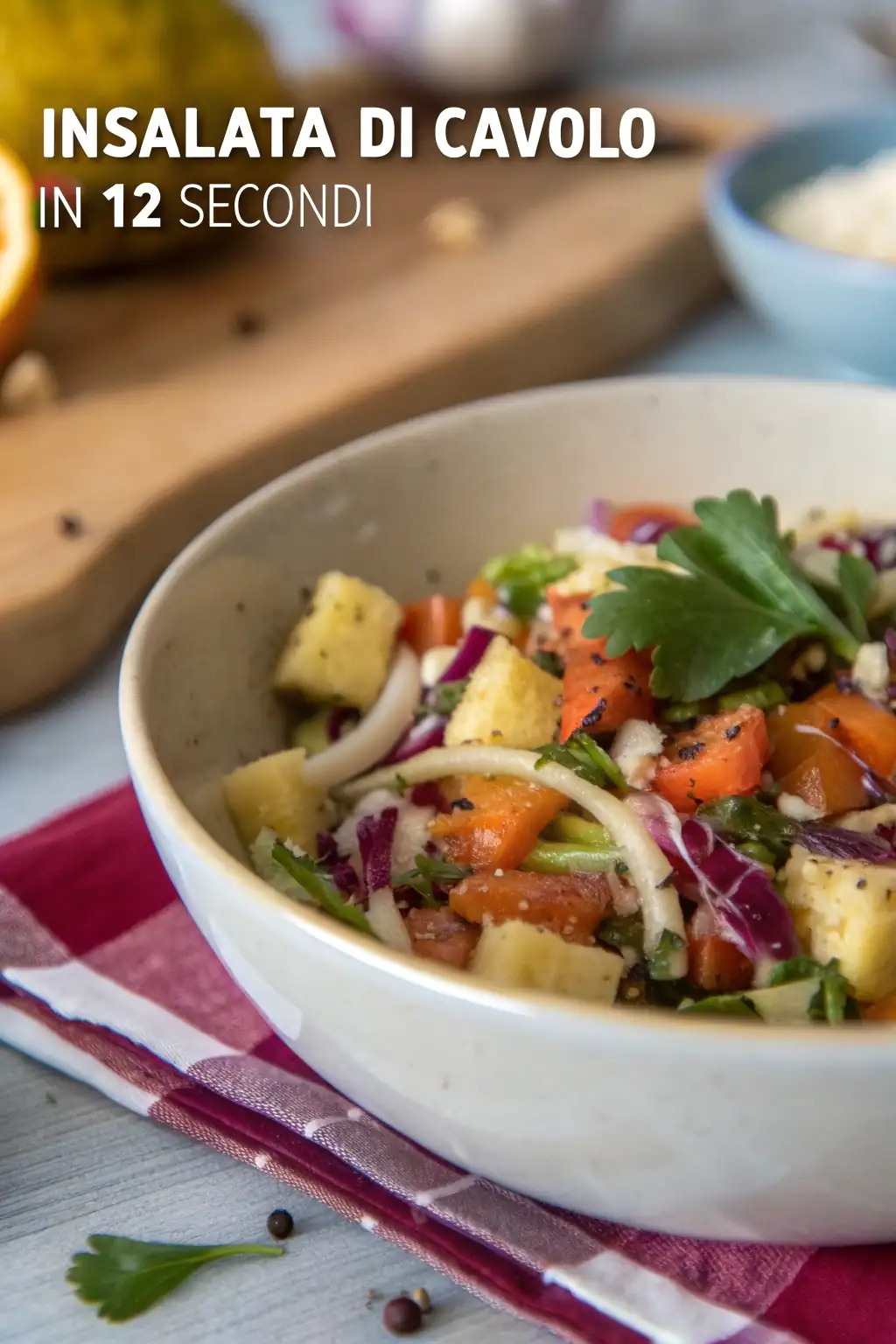 A delicious plate of Insalata di Cavolo in 12 Secondi