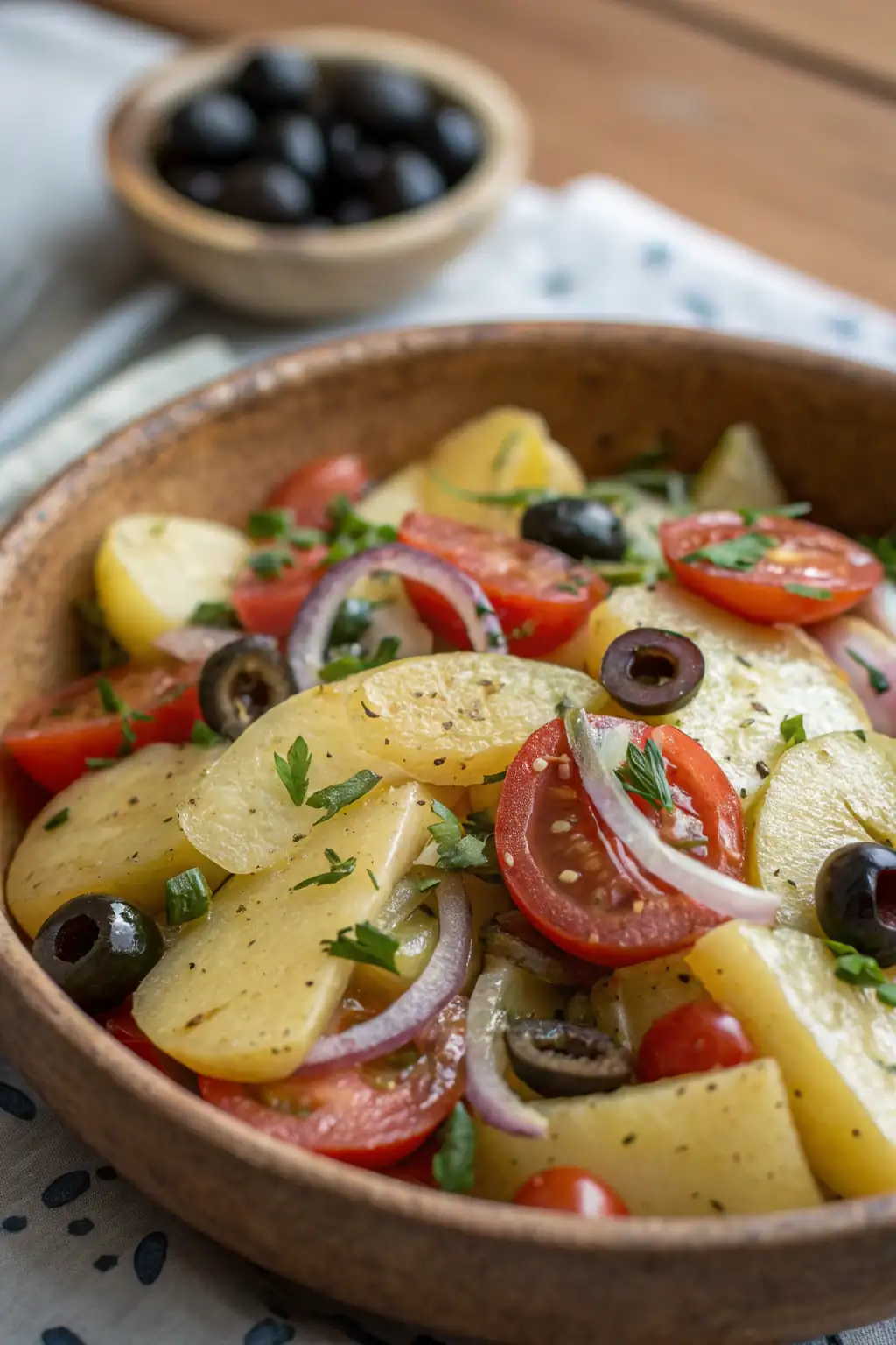 A delicious plate of Insalata di Patate in Stile Armeno
