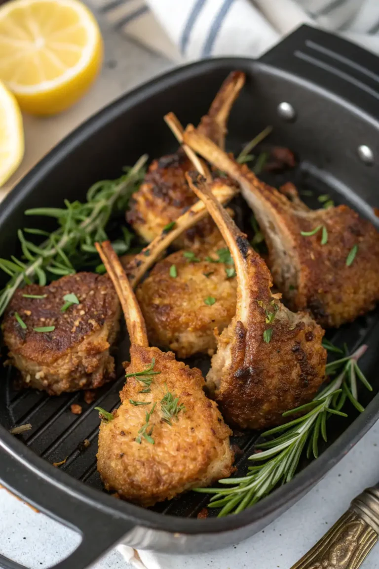 A delicious plate of Costolette d'Agnello Fritte ad Aria