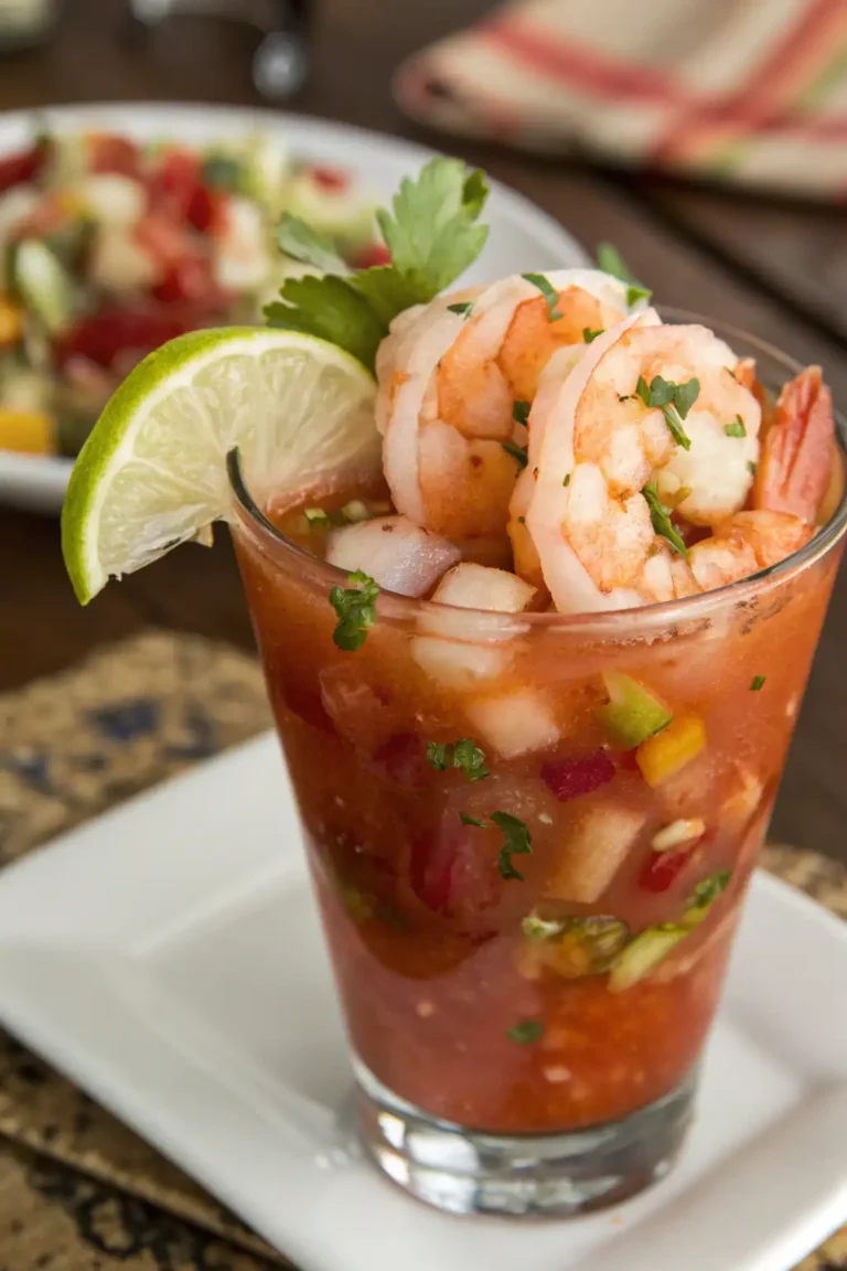 A delicious plate of Cocktail di Gamberi in Stile Messicano