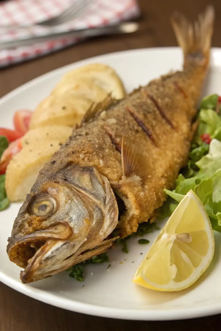 A delicious plate of Pesce gatto in friggitrice ad aria