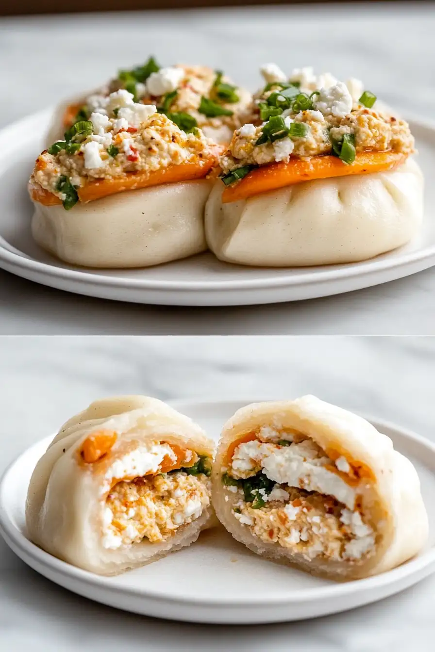 Bao Buns mit Hummus & Feta