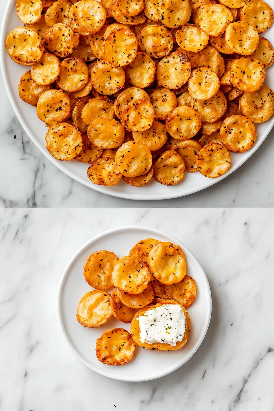 Airfryer Pastachips mit Kräuterquark