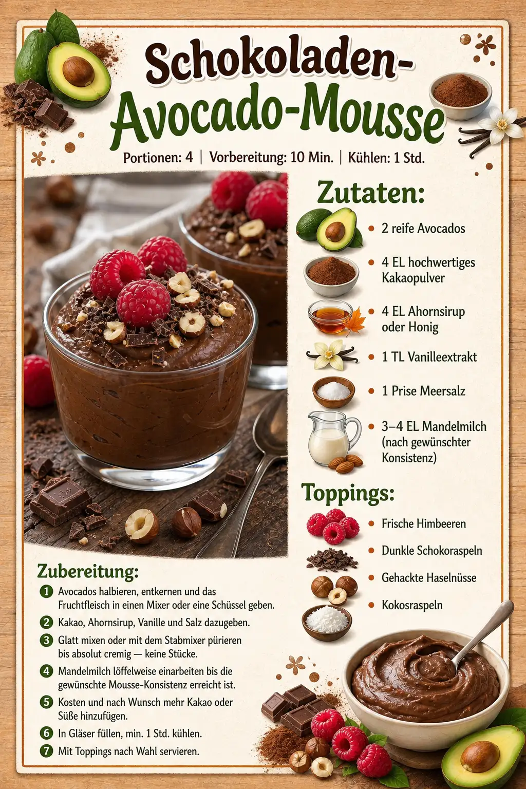Schokoladen-Avocado-Mousse