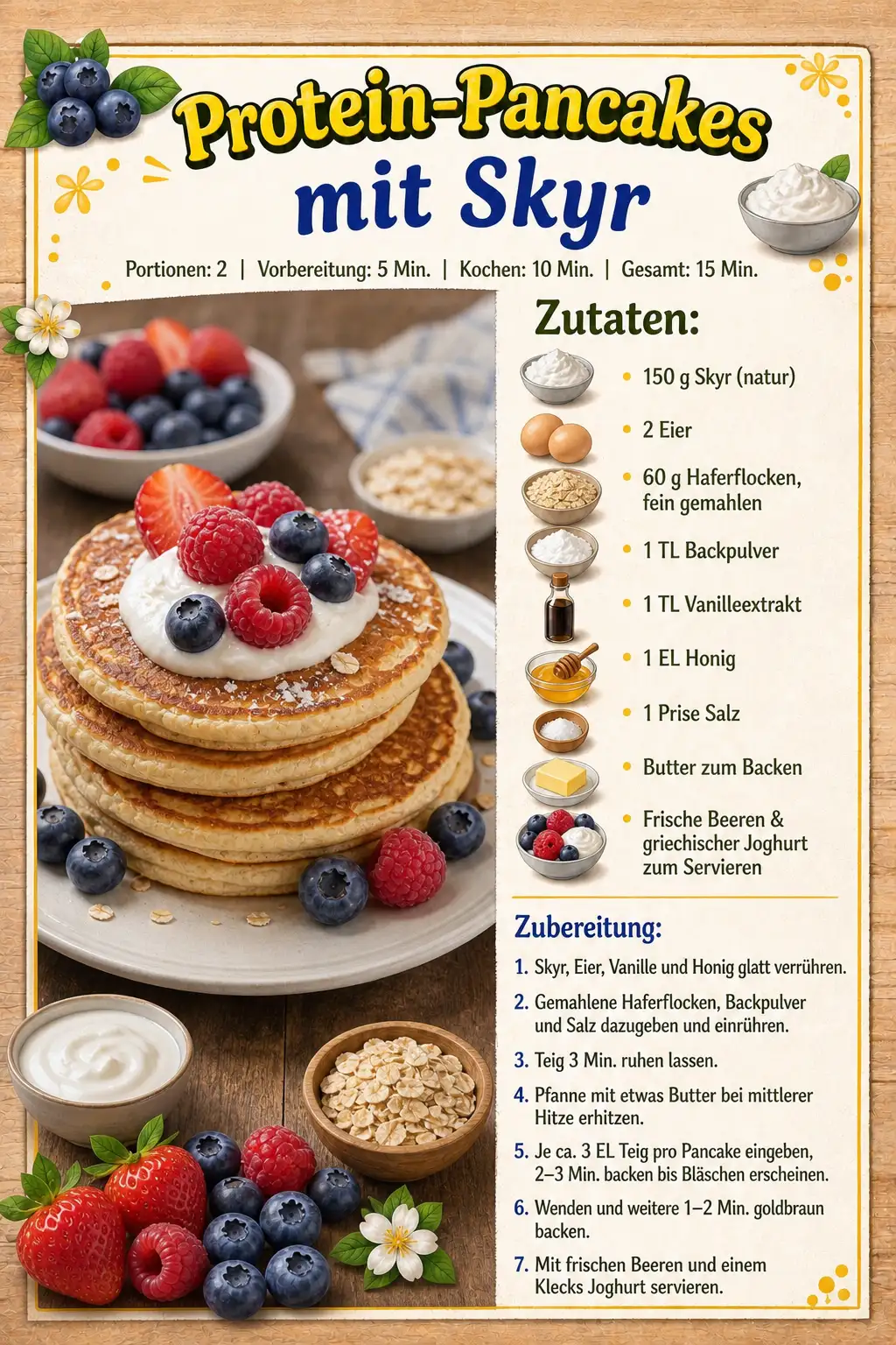 Protein-Pancakes mit Skyr