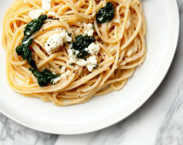 MEDITERRANE PASTA MIT RICOTTA UND SPINAT