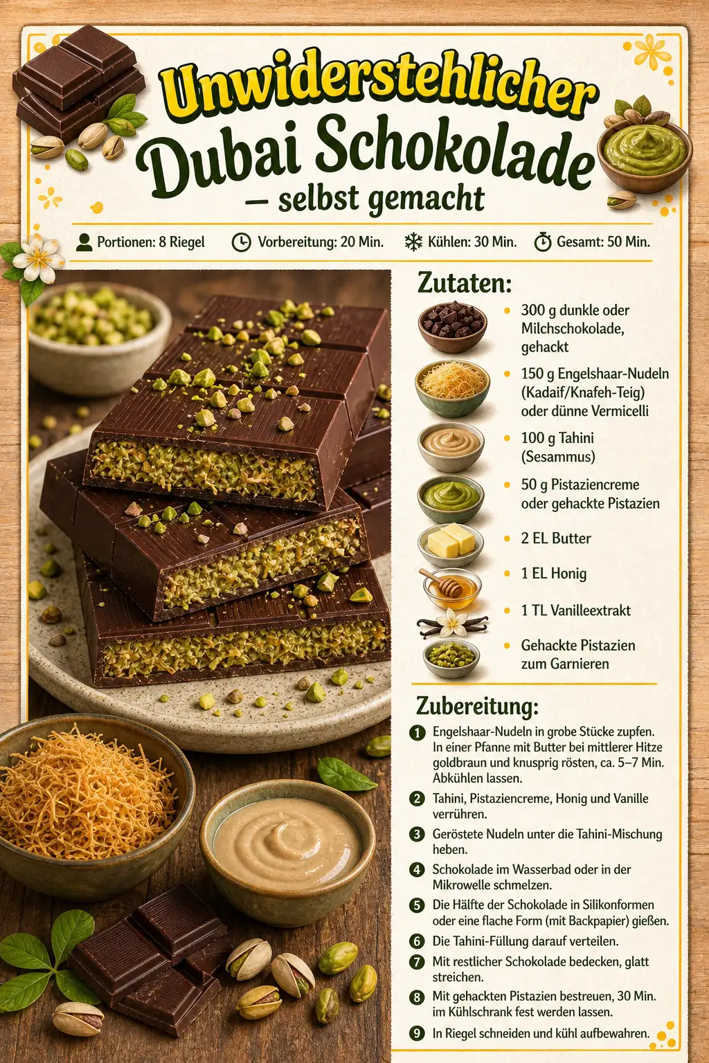 Dubai Schokolade — selbst gemacht