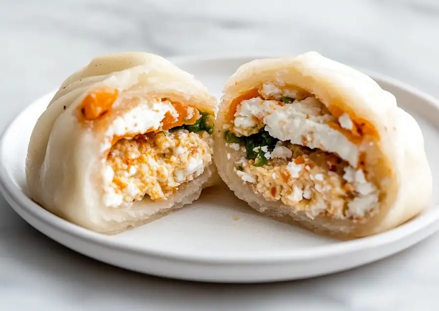 Bao Buns mit Hummus & Feta