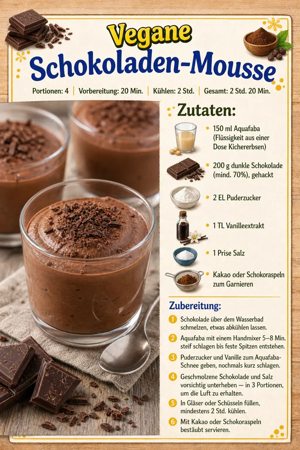 Vegane Schokoladen-Mousse