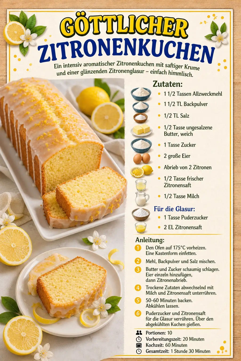 GÖTTLICHER ZITRONENKUCHEN