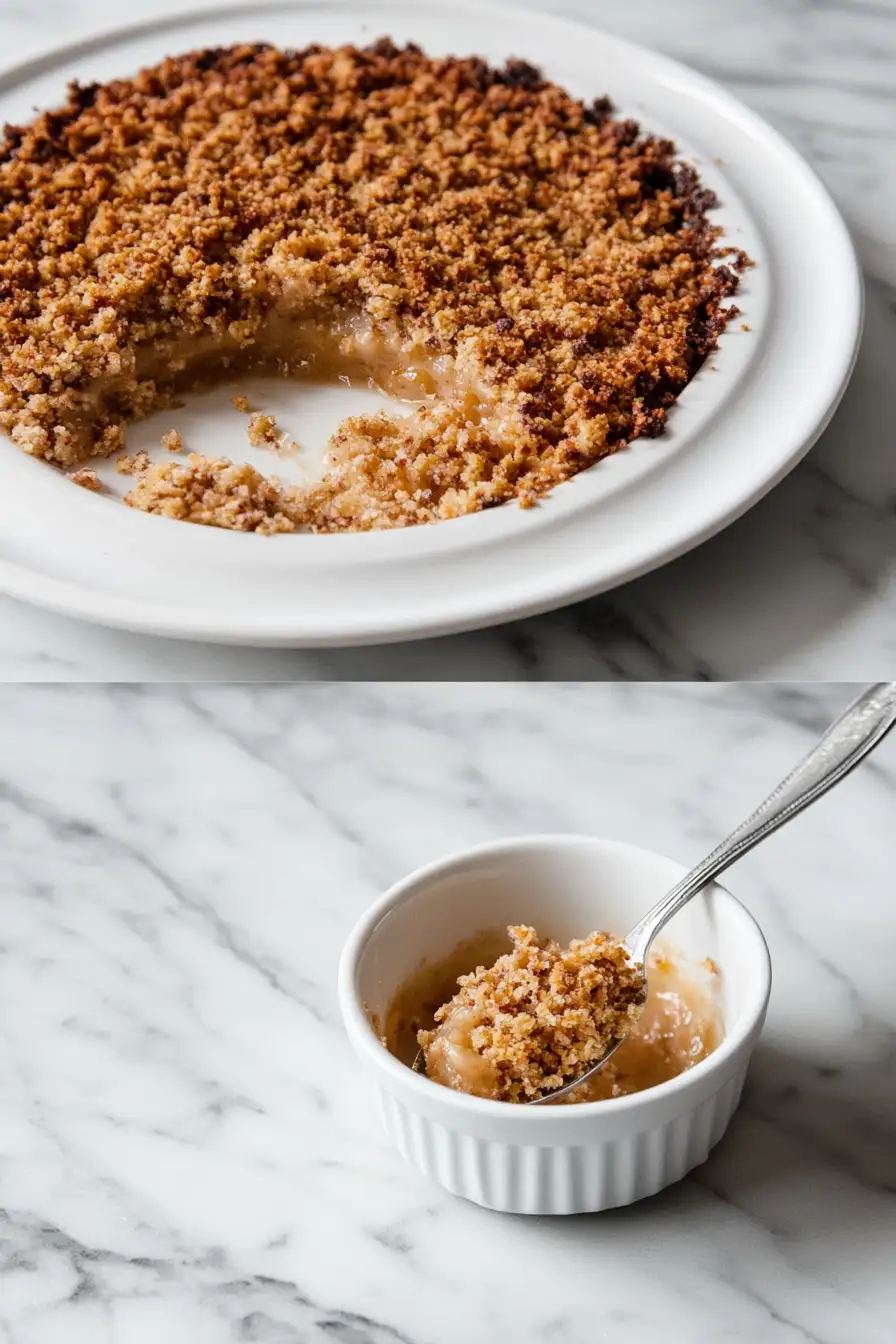 PFIRSICH-DESSERT MIT CRUMBLE