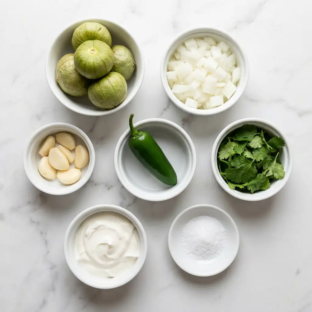 Ingredients for CREMIGE GRÜNE SALSA