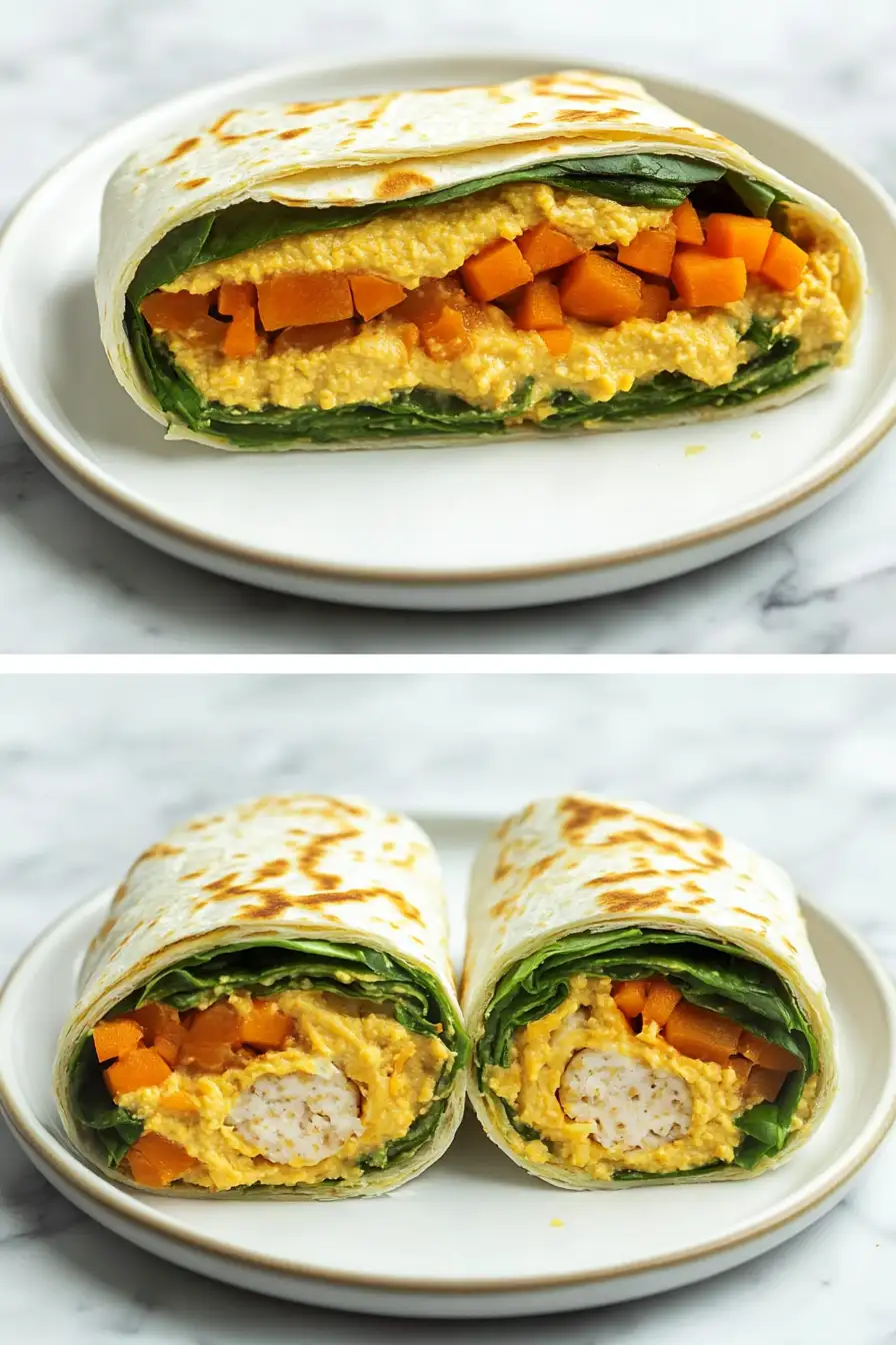 Vollkorn-Wrap mit Hummus & Röstgemüse